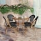 Flash Furniture Marseille French Bistro 31.5in. Table, Black Textilene, Glass Top w/4 Stack Chairs - Natural Frame SDA-AD641011-80-4107-BK-NAT-GG - alternate 8